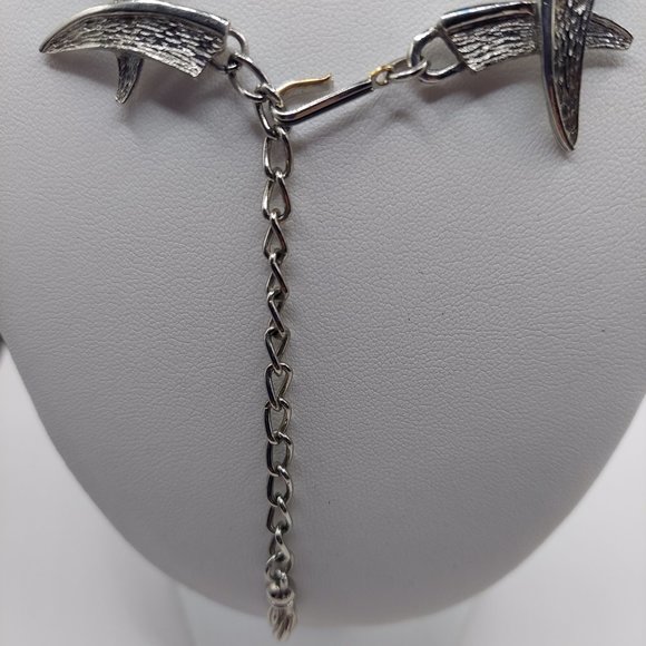 GOTHIC .SILVERTONE CHOKER NECKLACE - Picture 4 of 5